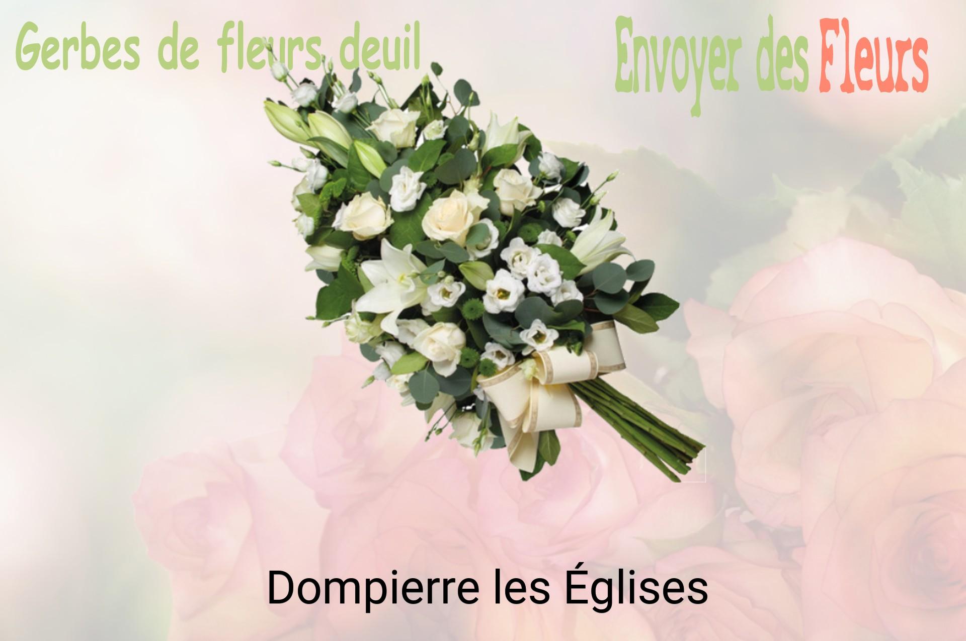Gerbe de fleurs de deuil livrée à Dompierre-les-Églises